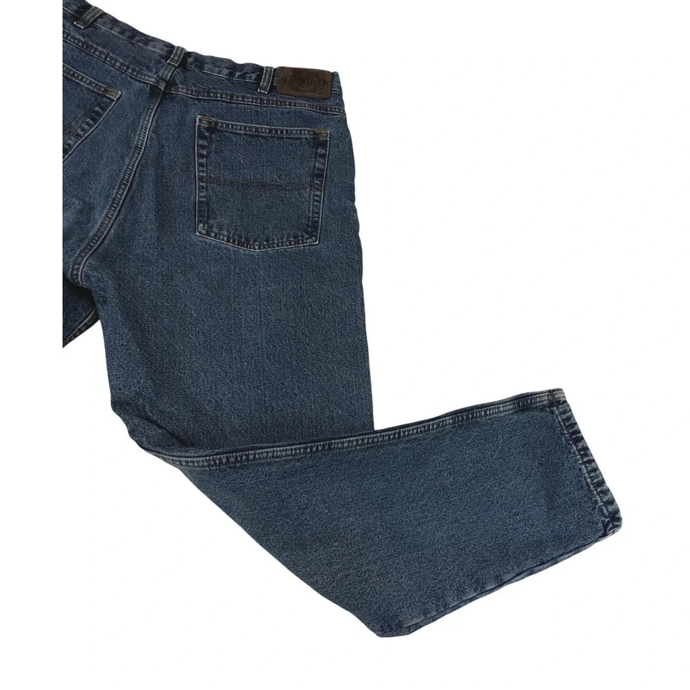 Guide Gear Womens Flannel Lined Denim Jeans 16 Blue Medium Wash Plaid Lining